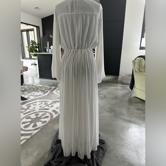 NWOT- Soft Surroundings Silver Tinsel Dress XL - Picture 2 of 4